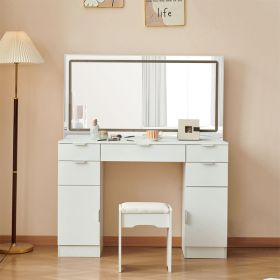 Dressing Table Set With LED Mirror And 3 Lighting Modes