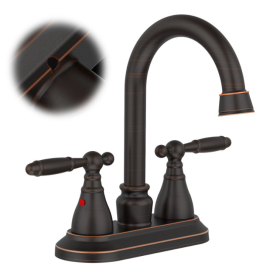 2 Handles Bathroom Sink Faucet, Oil Rubbed Bronze Centerset RV Bathroom Faucets For 2 3 Hole