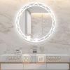 30" Round LED Bathroom Mirror ‚ÄìAdjustable Color Temperatures and Anti-Fog, Wall-Mounted Design