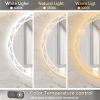 30" Round LED Bathroom Mirror ‚ÄìAdjustable Color Temperatures and Anti-Fog, Wall-Mounted Design