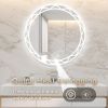 30" Round LED Bathroom Mirror ‚ÄìAdjustable Color Temperatures and Anti-Fog, Wall-Mounted Design