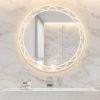 30" Round LED Bathroom Mirror ‚ÄìAdjustable Color Temperatures and Anti-Fog, Wall-Mounted Design