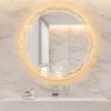 30" Round LED Bathroom Mirror ‚ÄìAdjustable Color Temperatures and Anti-Fog, Wall-Mounted Design