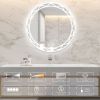 30" Round LED Bathroom Mirror ‚ÄìAdjustable Color Temperatures and Anti-Fog, Wall-Mounted Design