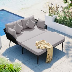 TOPMAX Outdoor Patio Daybed With Washable Cushions For Balcony, Poolside