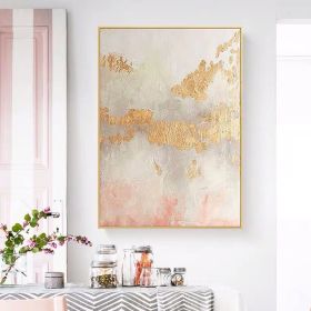 Handmade Abstract Oil Painting Top Selling Wall Art Modern Minimalist Pink Picture Canvas Home Decor For Living Room No Frame (size: 90X120cm)