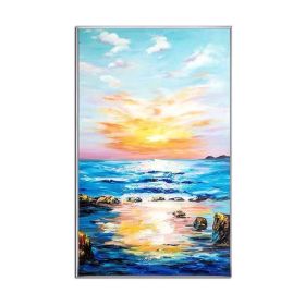 Abstract Landscape Sky Colorful Clouds Canvas Oil Painting Posters and Modern Wall Art Pictures for Living Room Bedroom Aisle (size: 75x150cm)